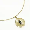 COLLIER CHAINE BOULES 50CM ET MEDAILLE BINDI