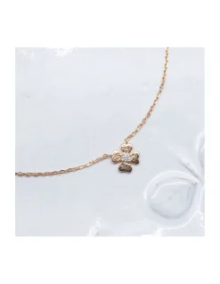 COLLIER CHAINE FORCAT 45CM ET PENDENTIF TRÈFLE AVEC ZIRCON