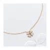 COLLIER CHAINE FORCAT 45CM ET PENDENTIF TRÈFLE AVEC ZIRCONS