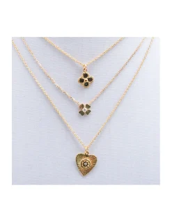 COLLIER CHAINE FORCAT 45CM ET PENDENTIF TRÈFLE AVEC ZIRCON