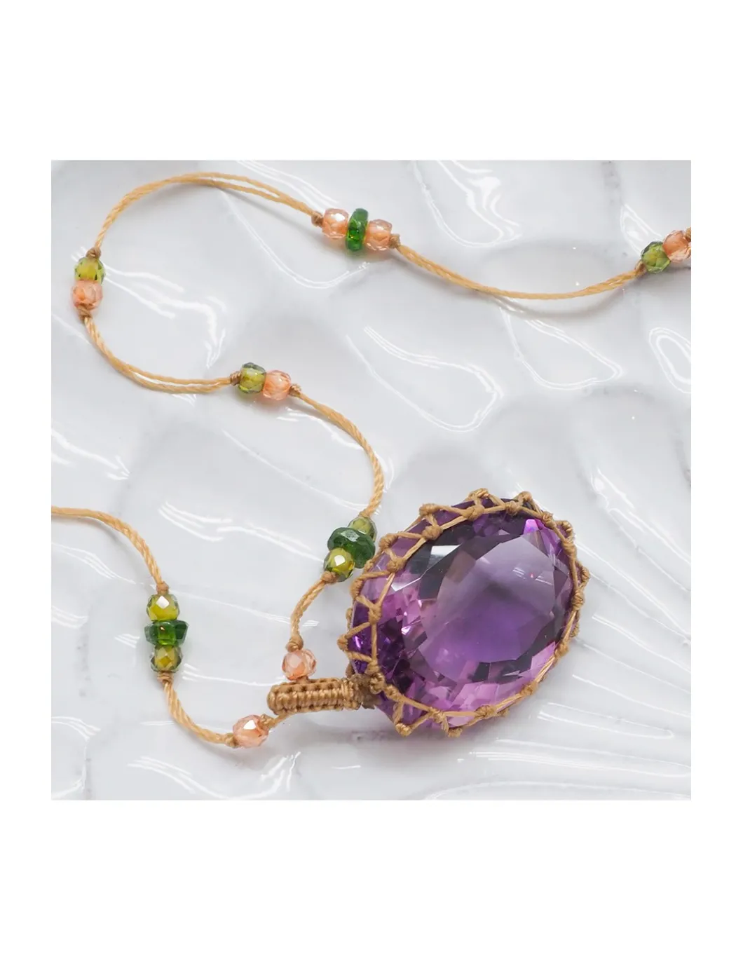 COLLIER LONG AMETHYSTE LIGHT PURPLE - N°859