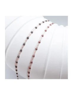 COLLIER RAS DE COU OR ROSE 42CM- GIGI - CUIVRÉ OU QUARTZ