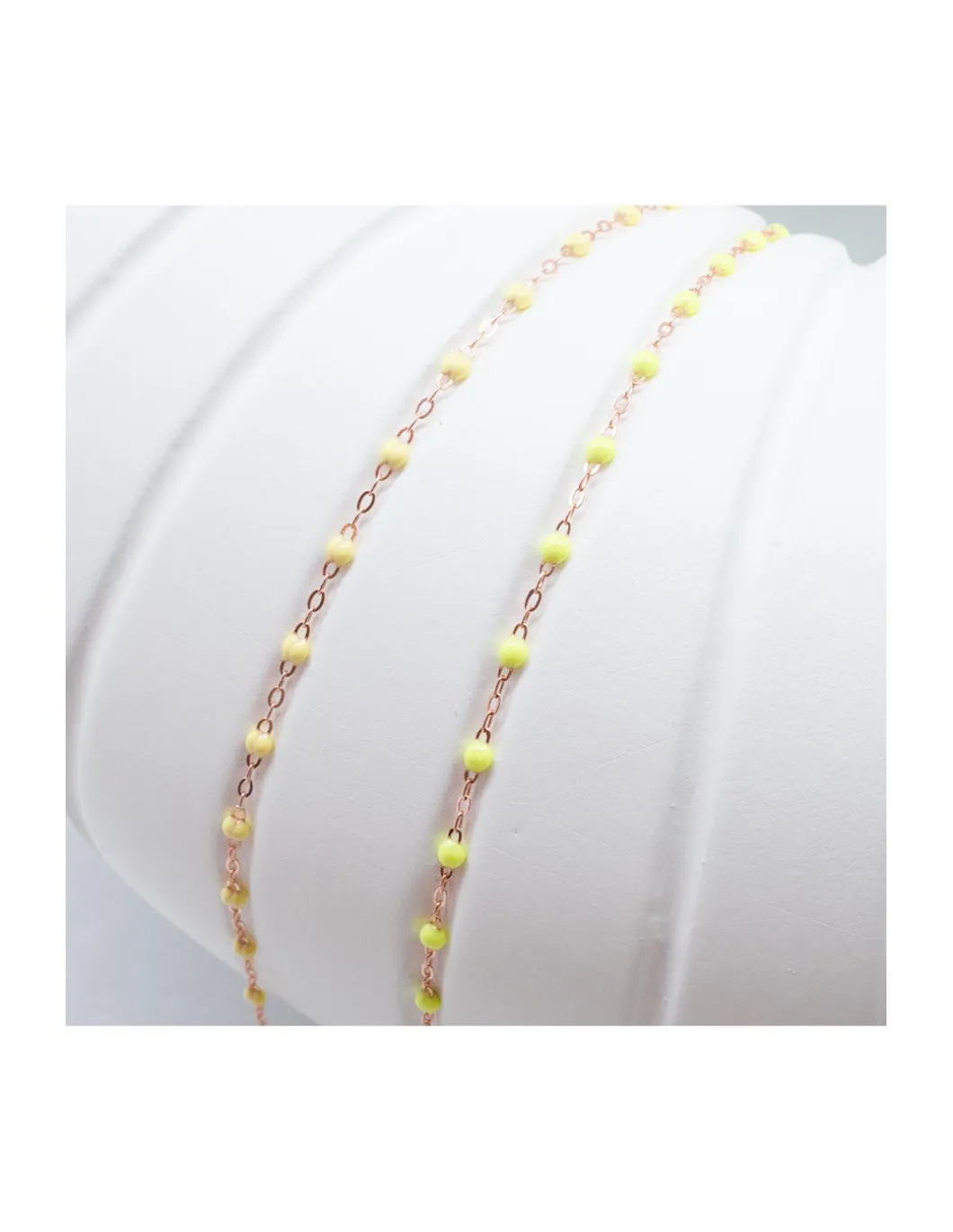 COLLIER RAS DE COU OR ROSE 42CM- GIGI - TONS JAUNES