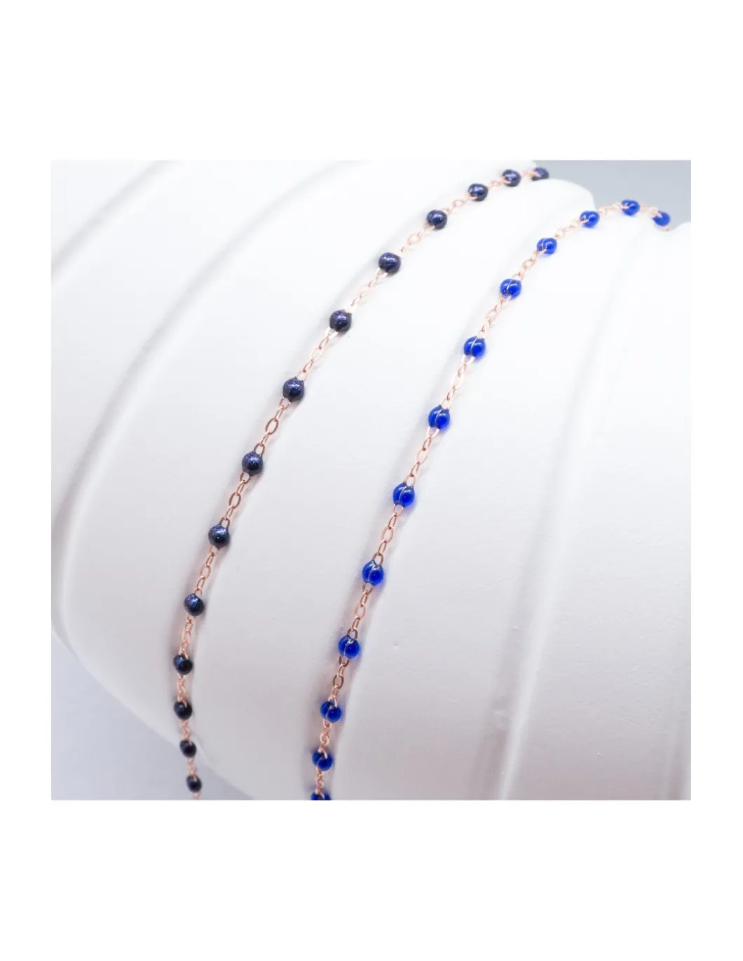COLLIER RAS DE COU OR ROSE 42CM- GIGI - TONS BLEU FONCÉ