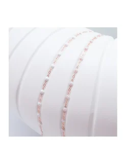 COLLIER RAS DE COU OR ROSE 42CM- GIGI - TONS BLANCS