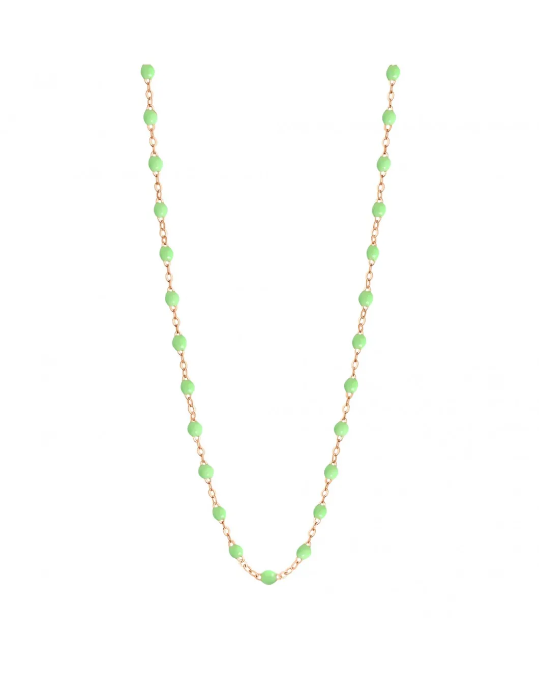 COLLIER RAS DE COU OR ROSE 42CM- GIGI - TONS VERTS
