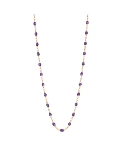 COLLIER RAS DE COU OR ROSE 42CM- GIGI - TONS VIOLETS