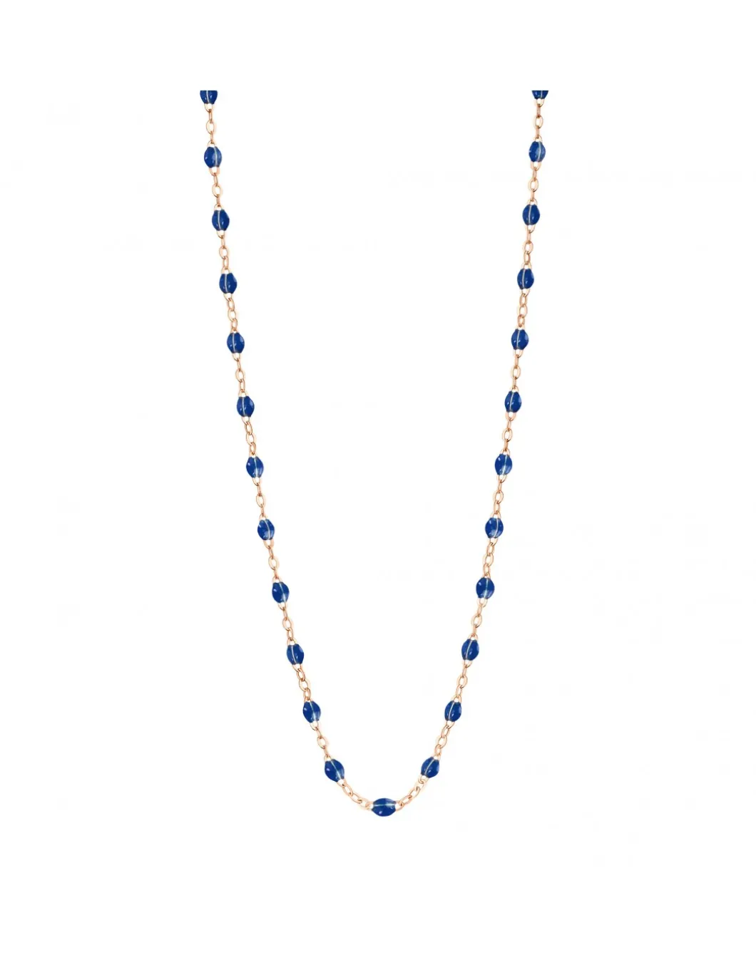COLLIER RAS DE COU OR ROSE 42CM- GIGI - TONS BLEU FONCÉ