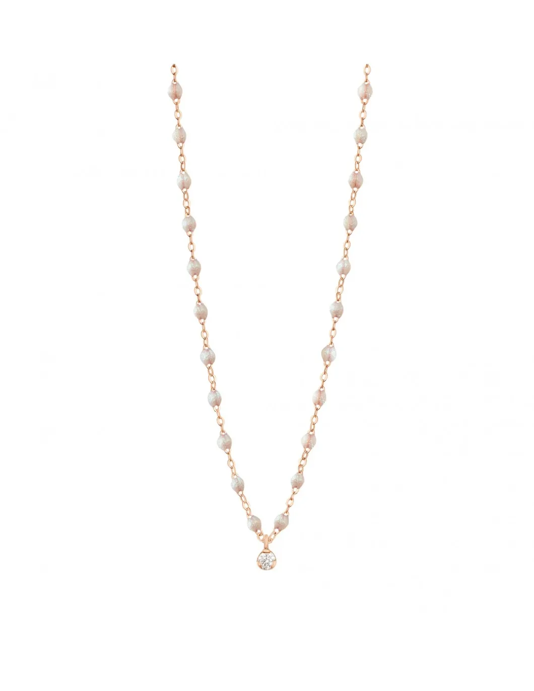 COLLIER RAS DE COU SUPRÊME DIAMANT OR ROSE 42CM- GIGI - OPALE