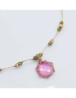 COLLIER TIBETAIN COURT GLASSFILLED N°904