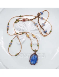 COLLIER TIBETAIN COURT KYANITE N°900