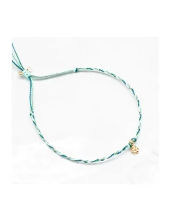 DAISY - BRACELET CORDONS LUREX ET FLEUR (CORDON AU CHOIX)