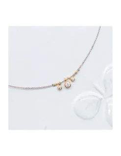 DAISY - COLLIER CORDONS LUREX ET 3 ZIRCONS (CORDON AU CHOIX)