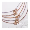 DAISY - COLLIER CORDONS LUREX ET 3 FLEURS (CORDONS MULTICO AU CHOIX)