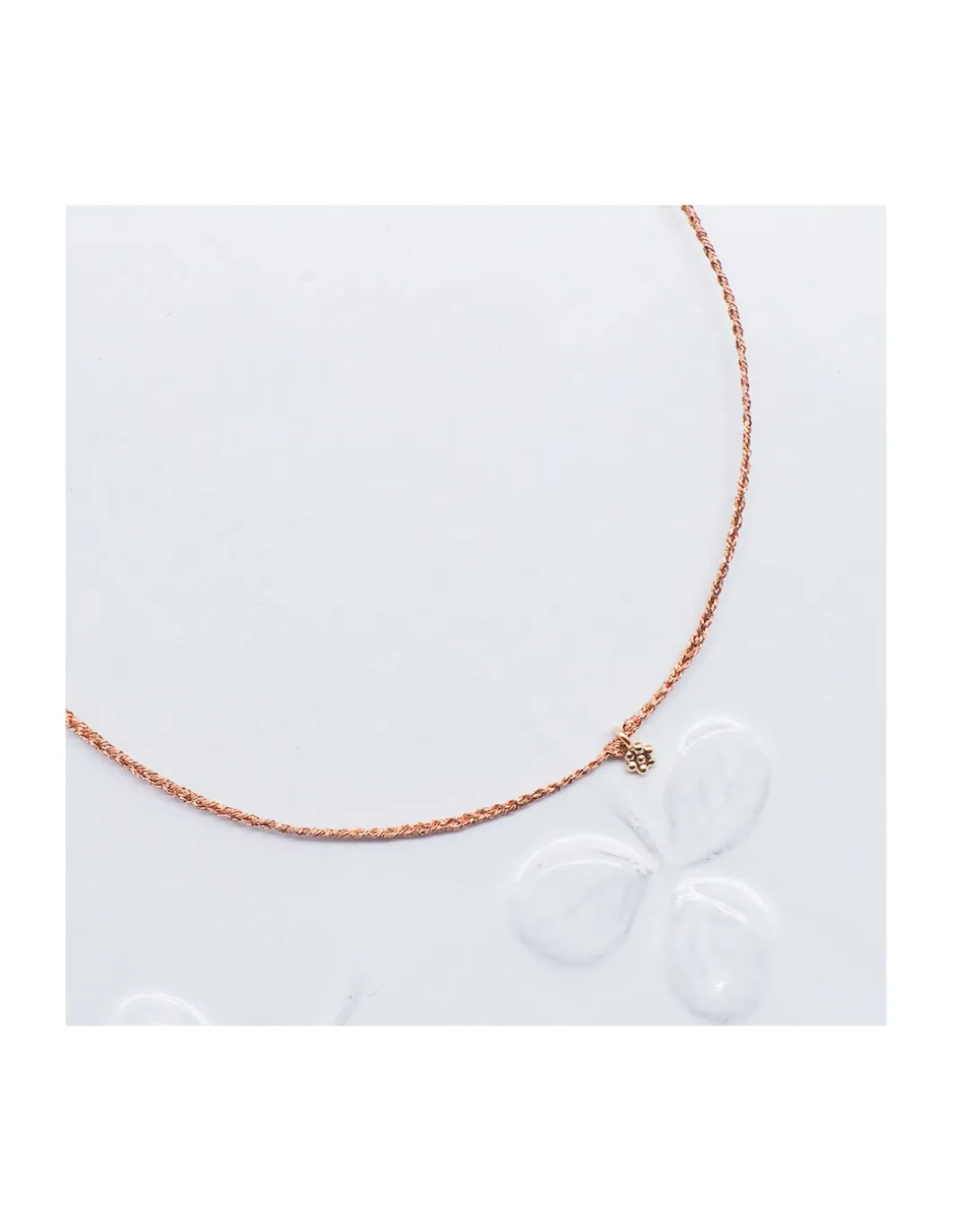 DAISY - COLLIER CORDONS LUREX, UNE FLEUR (CORDON AU CHOIX)