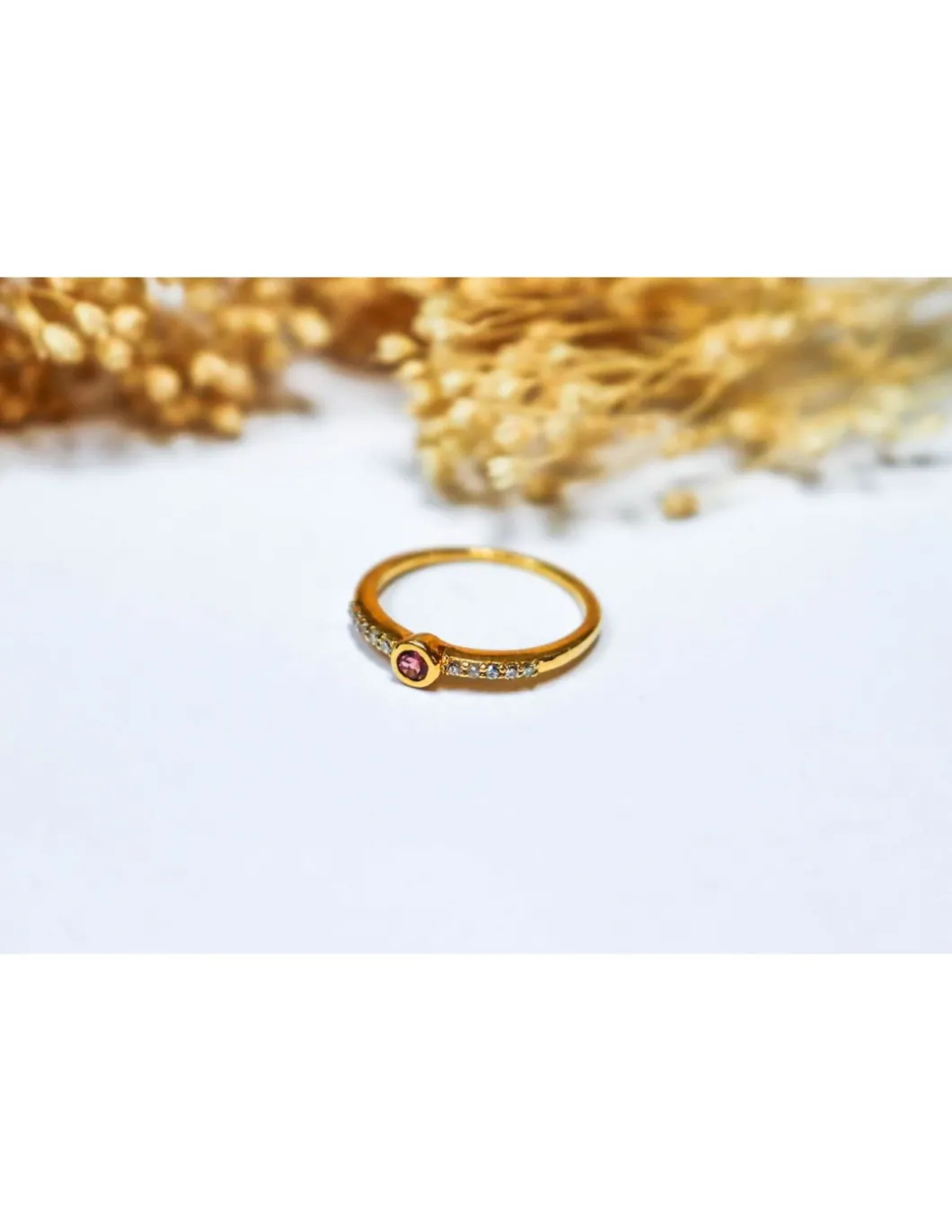 DIAPERIS - BAGUE JEYA - TOURMALINE ROSE / DIAMANTS