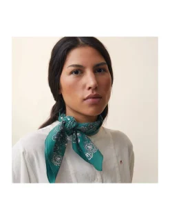 FOULARD EN COTON - 675 - BOTTLE GREEN