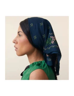 FOULARD EN COTON - 652 - NAVY BLUE