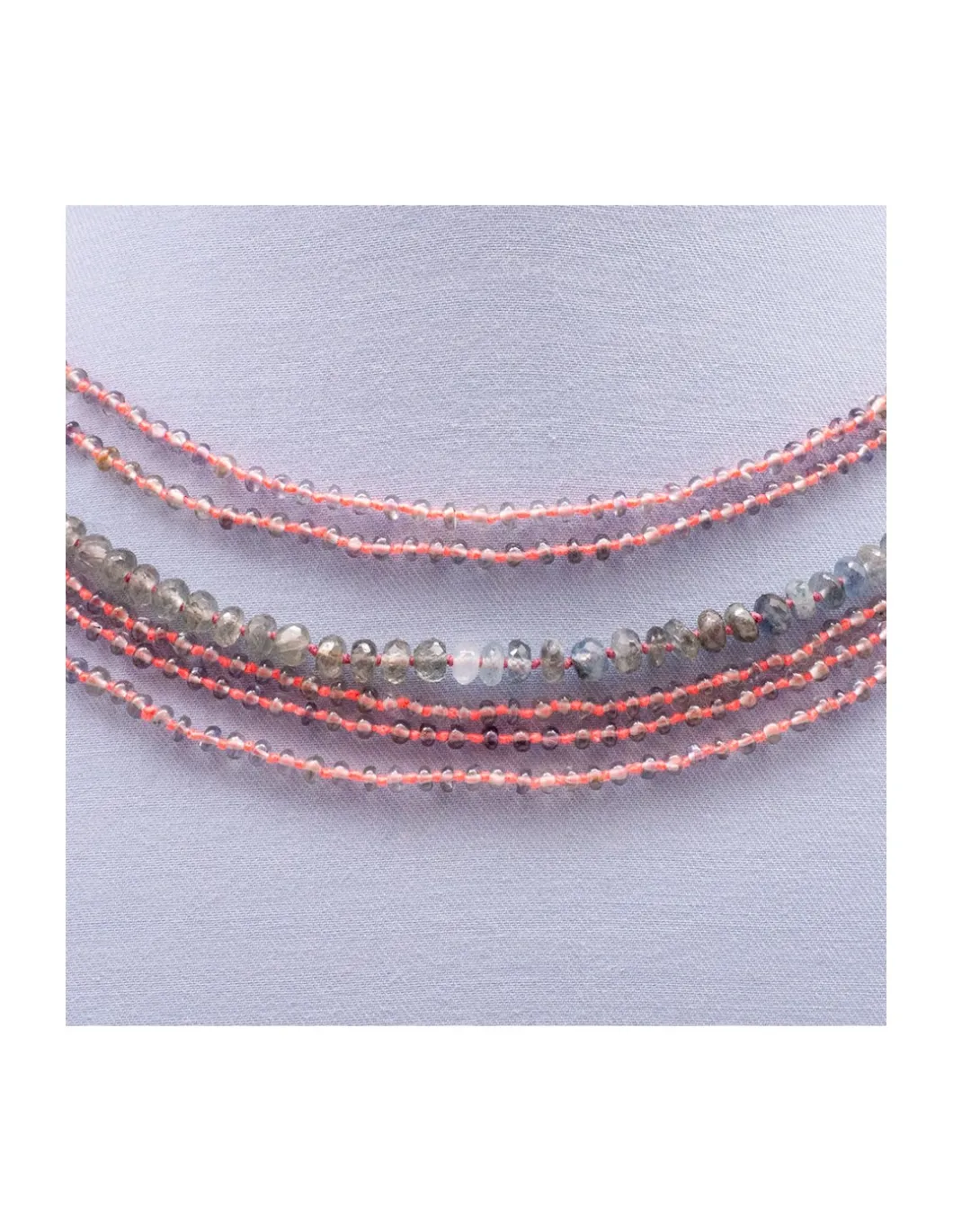 GIGI - COLLIER LONG SAPHIRS VERTS