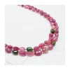 GIGI - COLLIER LONG TOURMALINES ROSES ET VERTES
