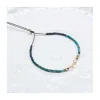 G-LINKS - BRACELET CHRYSOCOLLES ET CHAÎNE PLAQUÉE OR 3 MAILLONS OVALES