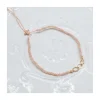 G-LINKS - BRACELET PIERRES DE LUNE PÊCHE ET CHAÎNE PLAQUÉE OR 3 MAILLONS OVALES