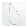 G-LINKS - COLLIER SPINELLES CHOCOLAT ET CHAÎNE PLAQUÉE OR 13 MAILLONS OVALES