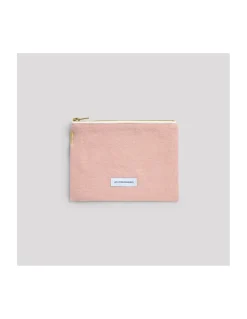 GRANDE POCHETTE EN COTON BIO - ROSE DÉLICAT