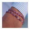 HOLLY TOURMALINES - BRACELET TOURMALINES CARRÉES ET SAPHIRS BLEUS ROUGES