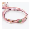 JANE - BRACELET TOURMALINE PICASSO SUR CORDON LUREX