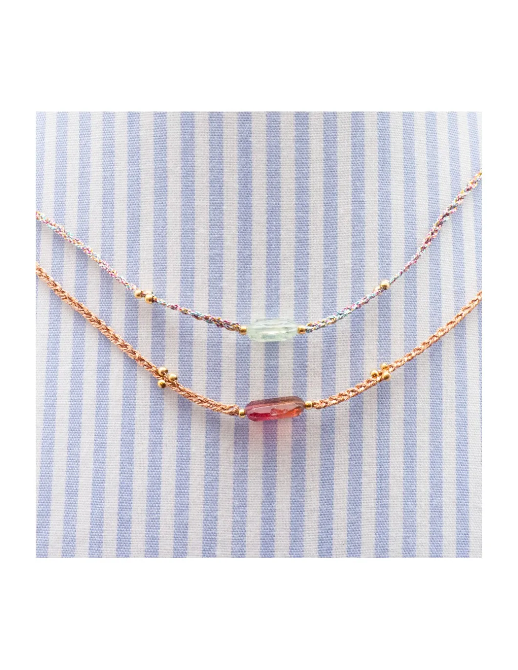 JANE - COLLIER TOURMALINE PICASSO SUR CORDON LUREX