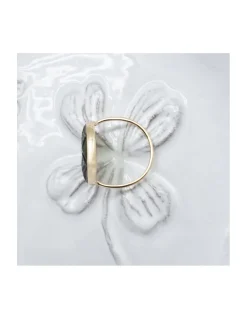 JOHRI - BAGUE EN OR ET TOURMALINE VERTE GRAVÉE N°3