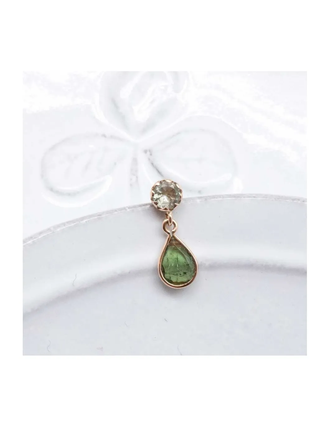 JOHRI - PUCE D'OREILLE EN OR ET TOURMALINES