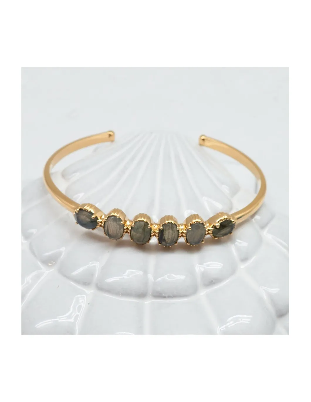 JONC 6 PIERRES OVALES - LABRADORITE