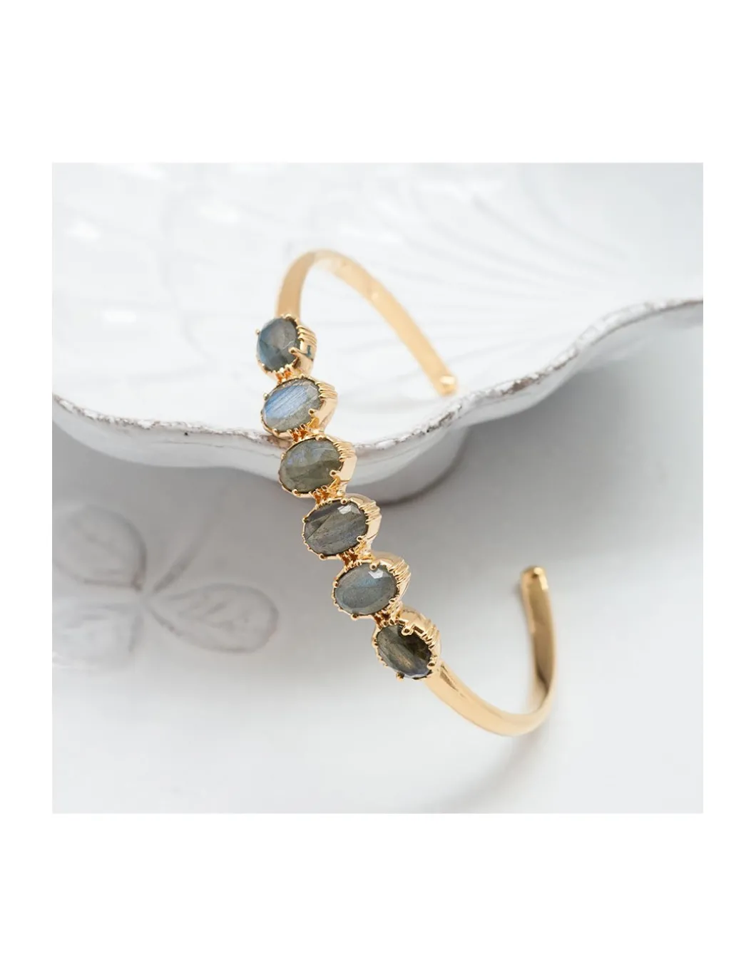 JONC 6 PIERRES OVALES - LABRADORITE