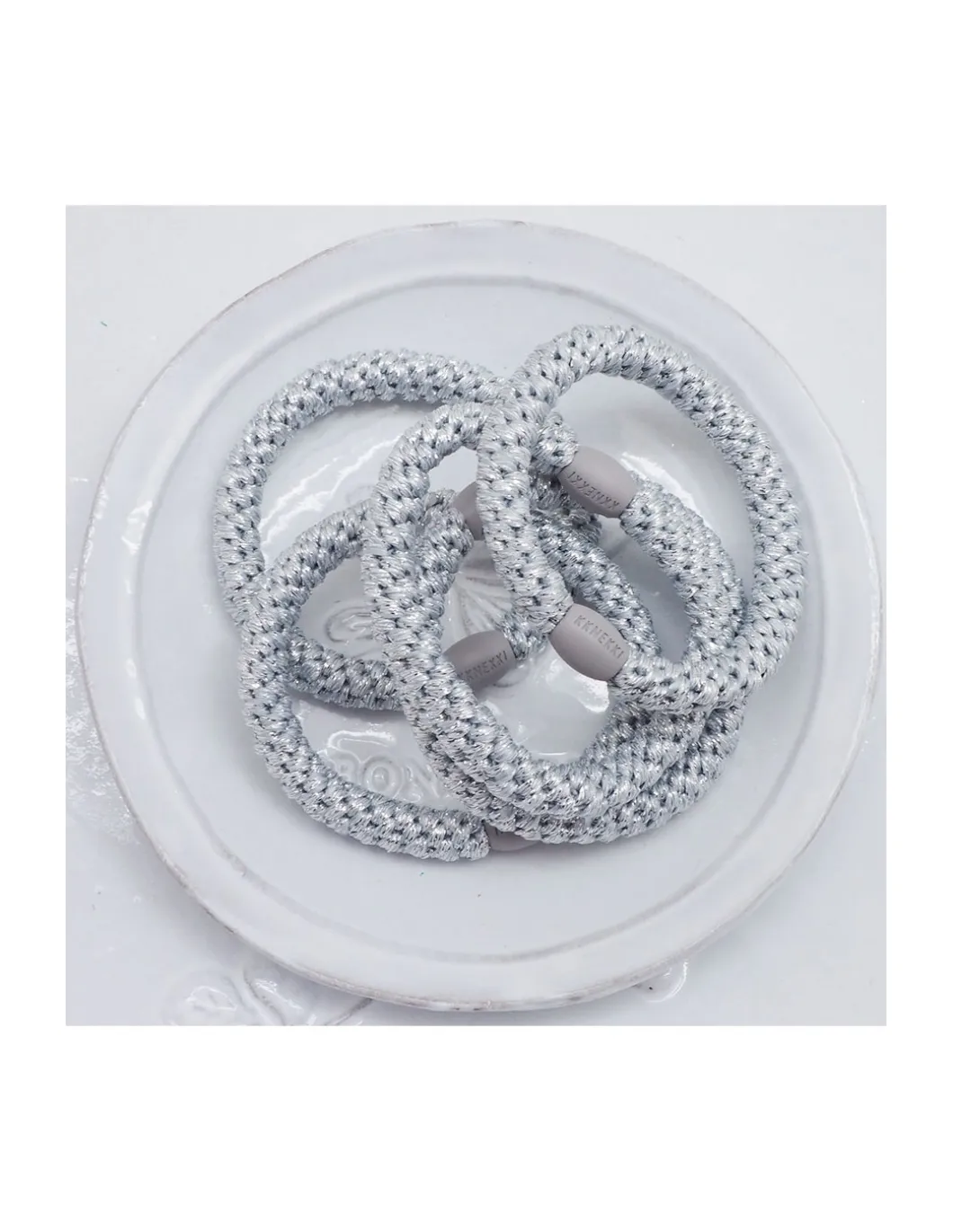 ÉLASTIQUE POUR CHEVEUX KKNEKKI - SILVER