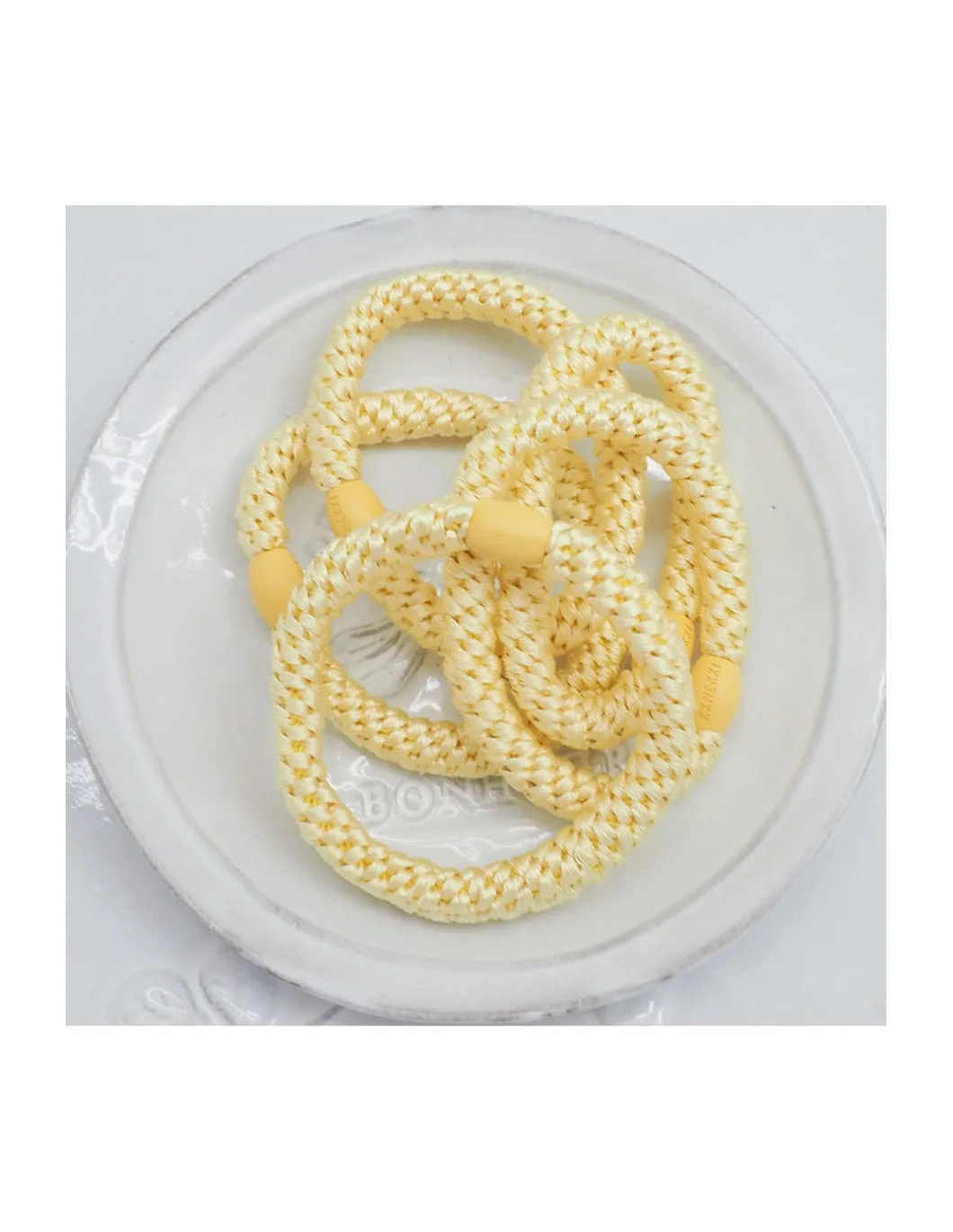 ÉLASTIQUE POUR CHEVEUX KKNEKKI - YELLOW BUTTER