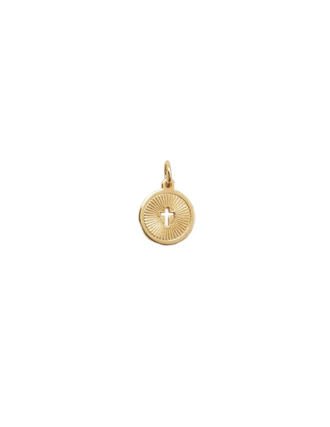MÉDAILLE RONDE CROIX PERCÉE