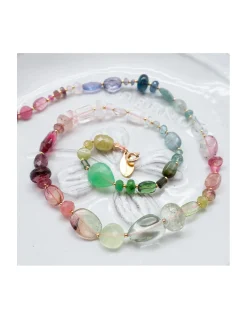 MIAMI - COLLIER ARC-EN-CIEL DE PIERRES SEMI-PRÉCIEUSES