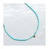 MIDNIGHT BATH - COLLIER TURQUOISES, ANDALOUSITES ET ZIRCONS JAUNES