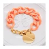 MINI BRACELET FLAT CHAIN - PEACH