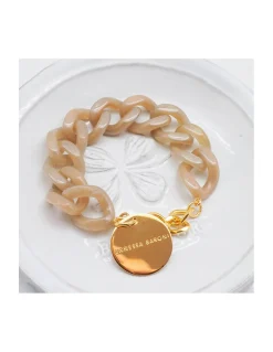 MINI BRACELET FLAT CHAIN - BIANCONE MARBLE