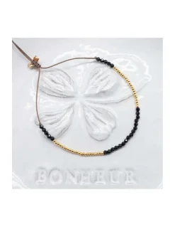 OCEAN DRIVE - BRACELET SPINELLES NOIRES