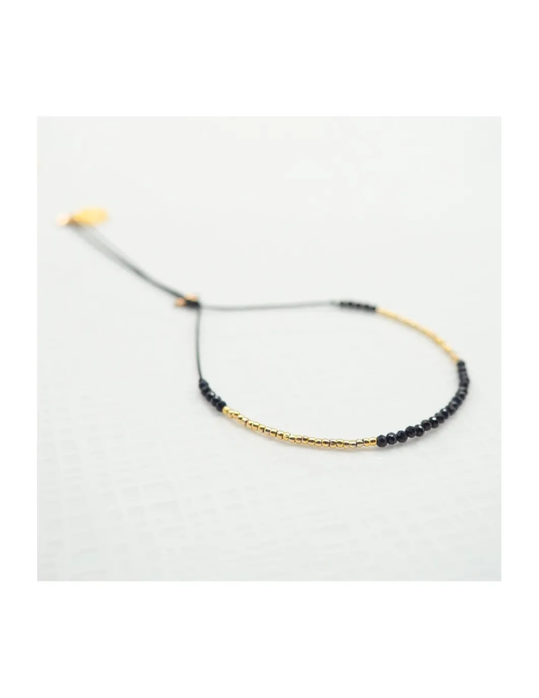 OCEAN DRIVE - BRACELET SPINELLES NOIRES
