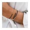 OCEAN DRIVE - BRACELET SUR CORDON (TONS BLEUS)