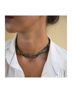 OCEAN DRIVE - COLLIER SUR CORDON (TONS BLEUS)