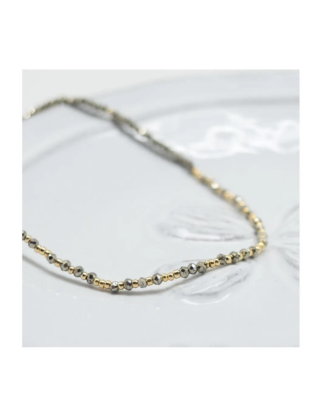 OCTOPUS - BRACELET DE CHEVILLE PYRITES
