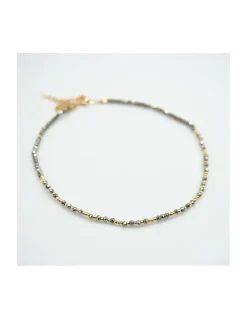 OCTOPUS - BRACELET DE CHEVILLE PYRITES