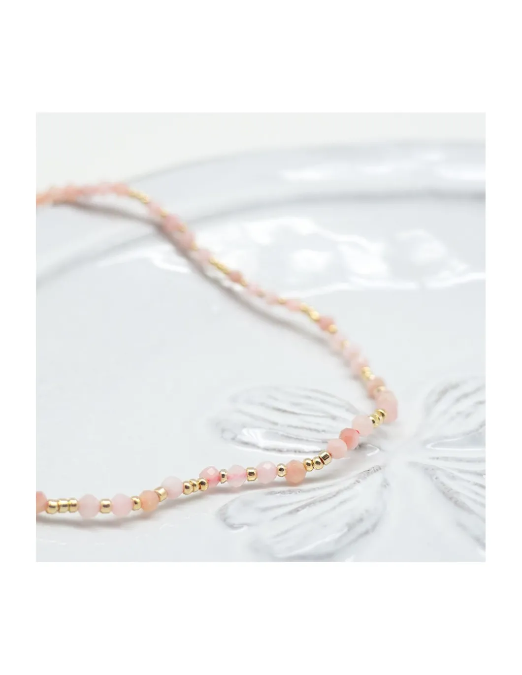 OCTOPUS - BRACELET DE CHEVILLE OPALES ROSES