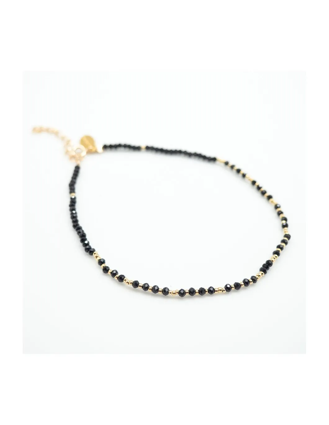 OCTOPUS - BRACELET DE CHEVILLE SPINELLES NOIRES